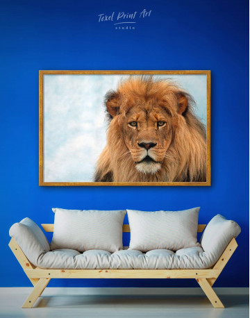 Framed King of Jungle Lion Canvas Wall Art - image 5