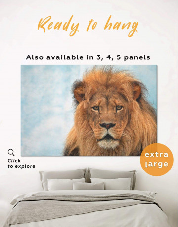 King of Jungle Lion Canvas Wall Art