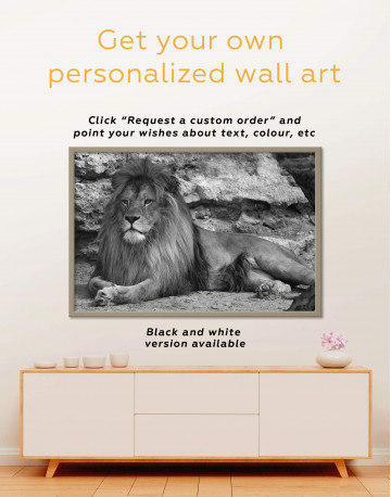 Framed Wild Lion Canvas Wall Art - image 5