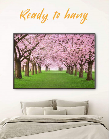 Framed Cherry Blossom Forest Canvas Wall Art