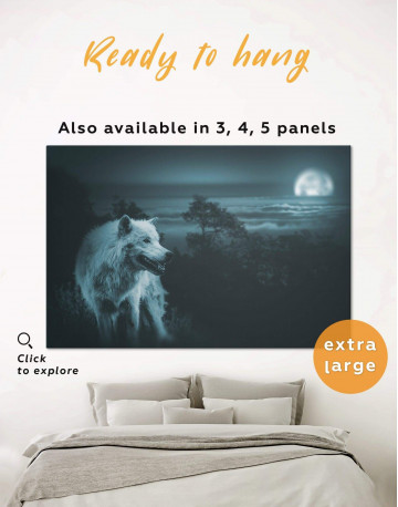 Wolf in Forest Canvas Wall Art
