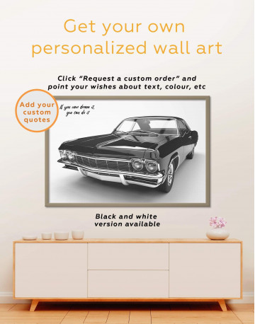 Framed Chevrolet Impala 1965 Canvas Wall Art - image 5