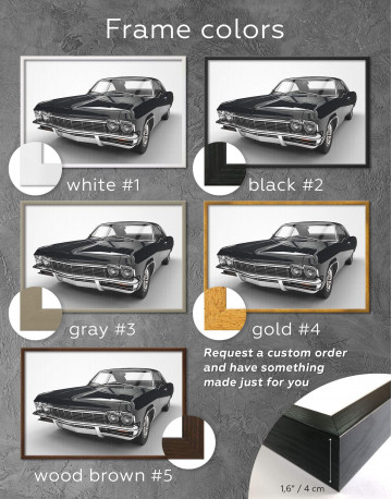 Framed Chevrolet Impala 1965 Canvas Wall Art - image 3
