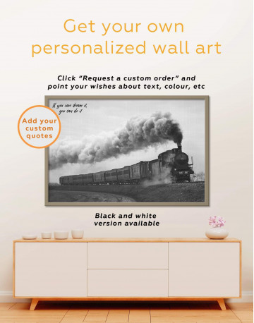 Framed Locomotive Canvas Wall Art - image 4