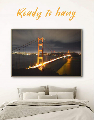 Framed Golden Gate Bridge San Francisco Canvas Wall Art