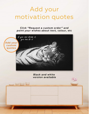 3 Panels Black and White Wild Tiger Canvas Wall Art - image 3
