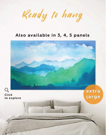 Watercolor Abstract Mountains Canvas Wall Art