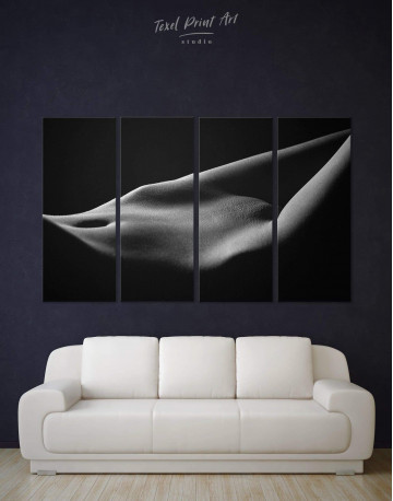 4 Pieces Black and White Nude Erotic Canvas Wall Art