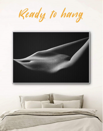 Framed Black and White Nude Erotic Canvas Wall Art