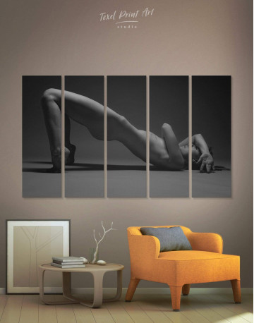5 Panels Nude Woman Body Canvas Wall Art