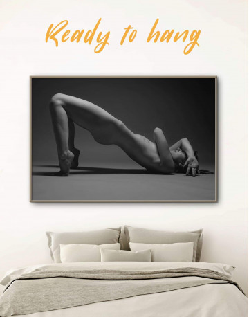 Framed Nude Woman Body Canvas Wall Art