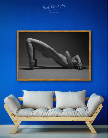 Framed Nude Woman Body Canvas Wall Art - image 1
