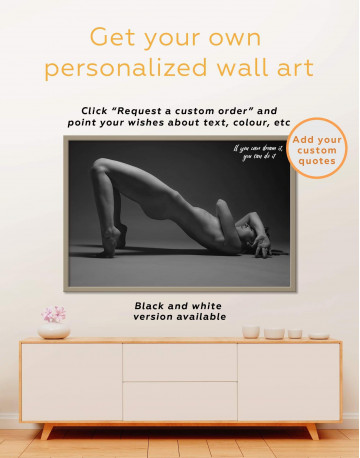 Framed Nude Woman Body Canvas Wall Art - image 4