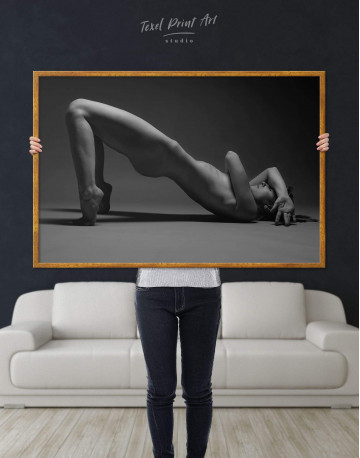 Framed Nude Woman Body Canvas Wall Art - image 2