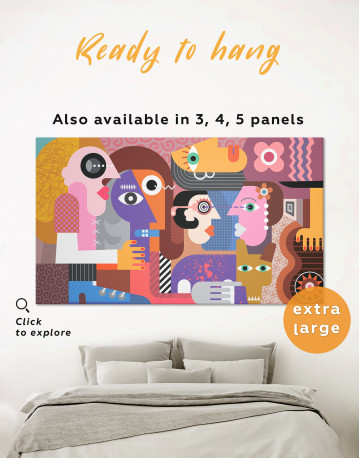 Abstract People Painting Canvas Wall Art