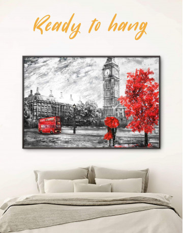 Framed Romantic Couple Painting Canvas Wall Art