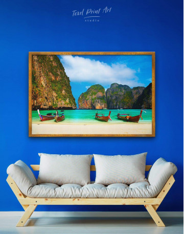 Framed Phi Phi Beach Canvas Wall Art - image 1