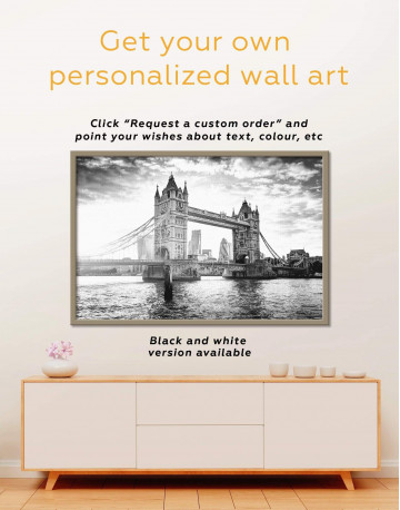 Framed London Tower Bridge Canvas Wall Art - image 5
