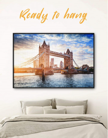 Framed London Tower Bridge Canvas Wall Art