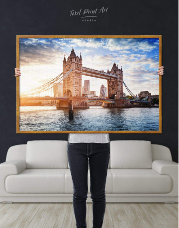 Framed London Tower Bridge Canvas Wall Art - image 2