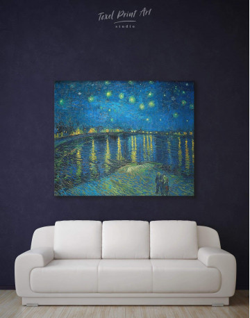 Starry Night Over the Rhone Canvas Wall Art - image 2