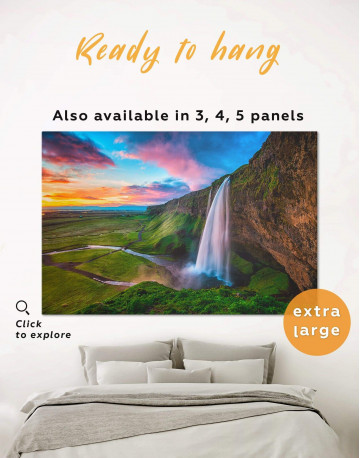 Fascinating Iceland Waterfall Canvas Wall Art