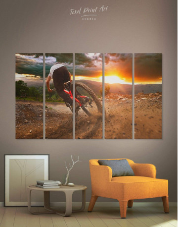 5 Pieces Bicycle Sporting Canvas Wall Art