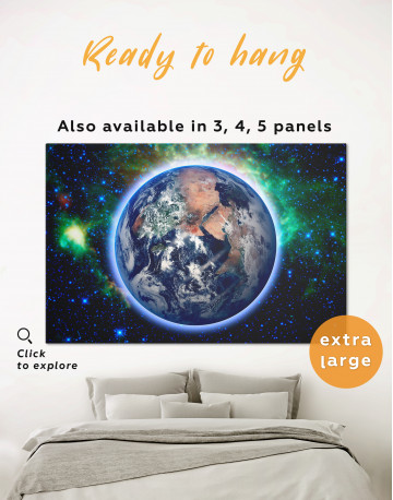 Earth From Space Canvas Wall Art