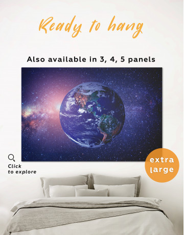 Earth in the Space Canvas Wall Art