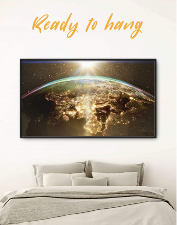 Framed Earth View Canvas Wall Art