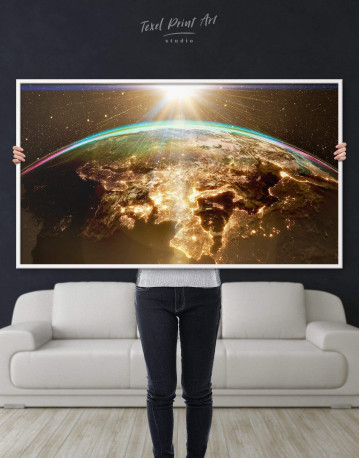 Framed Earth View Canvas Wall Art - image 2