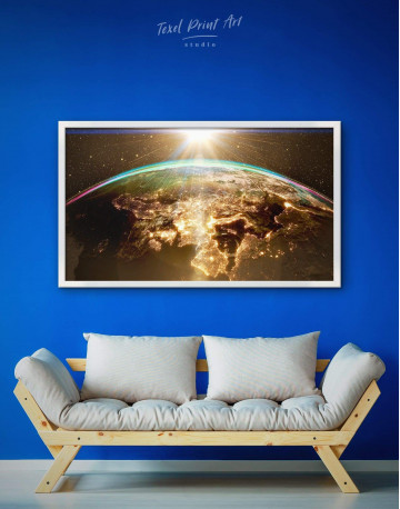 Framed Earth View Canvas Wall Art - image 1