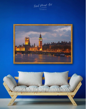 Framed London City Skyline Canvas Wall Art - image 2