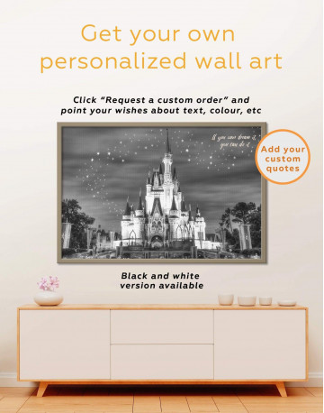 Framed Disney Castle Canvas Wall Art - image 4