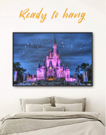 Framed Disney Castle Canvas Wall Art