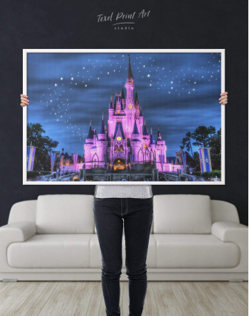 Framed Disney Castle Canvas Wall Art - image 2
