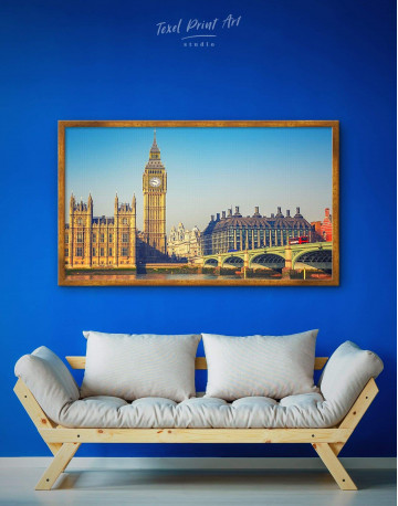 Framed London Great Britain Capital Canvas Wall Art - image 1