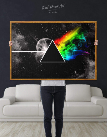Framed Pink Floyd Dark Side of the Moon Canvas Wall Art - image 2