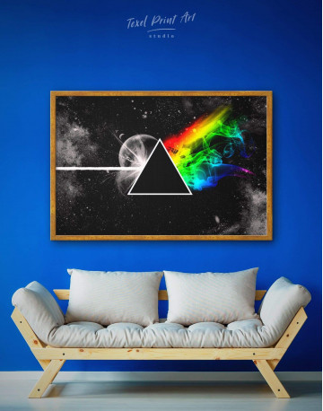 Framed Pink Floyd Dark Side of the Moon Canvas Wall Art - image 1