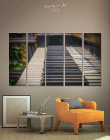 5 Panels Unique Piano Canvas Wall Art