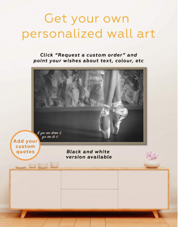 Framed Ballerina Canvas Wall Art - image 2