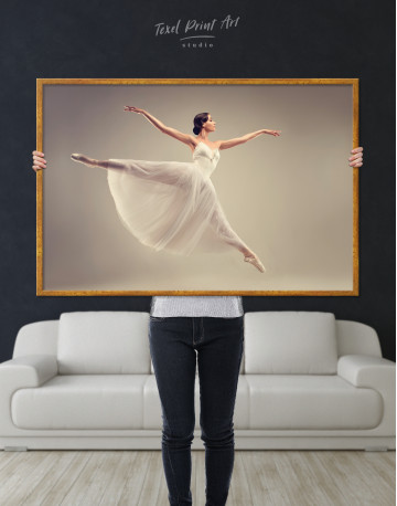 Framed Ballet Dancer Ballerina Canvas Wall Art - image 3