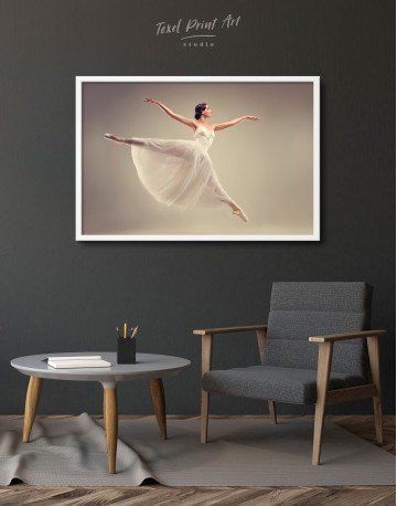 Framed Ballet Dancer Ballerina Canvas Wall Art