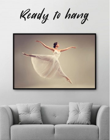 Framed Ballet Dancer Ballerina Canvas Wall Art - image 2
