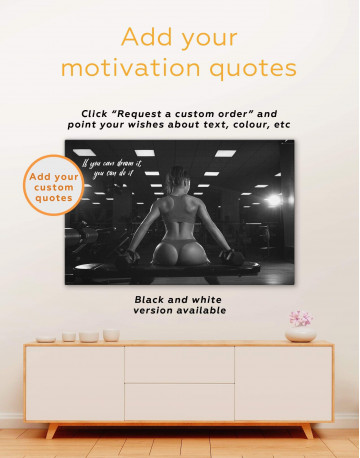 Fitness Girl Canvas Wall Art - image 1