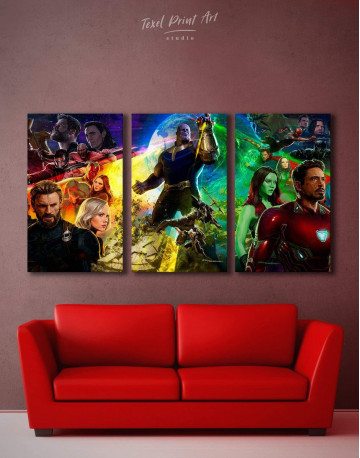 3 Panels Avengers Infinity War Canvas Wall Art