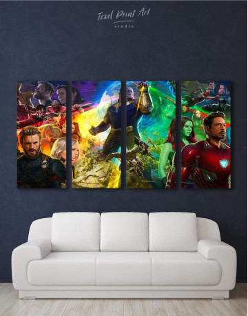 4 Pieces Avengers Infinity War Canvas Wall Art