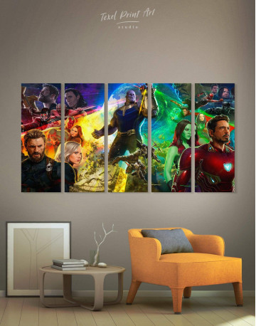 5 Panels Avengers Infinity War Canvas Wall Art