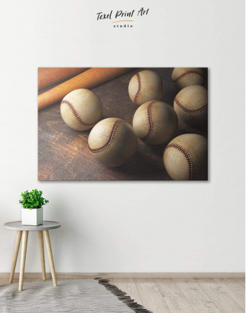 Baseball Theme Canvas Wall Art