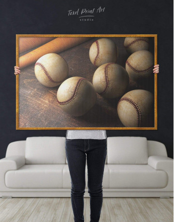 Framed Baseball Theme Canvas Wall Art - image 2